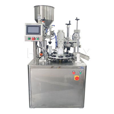 Machine de remplissage et d'étanchéité de tubes en plastique à ultrasons rotatifs semi-automatique