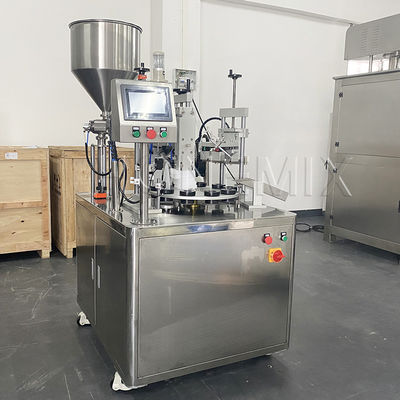 Machine de remplissage et d'étanchéité de tubes en plastique à ultrasons rotatifs semi-automatique
