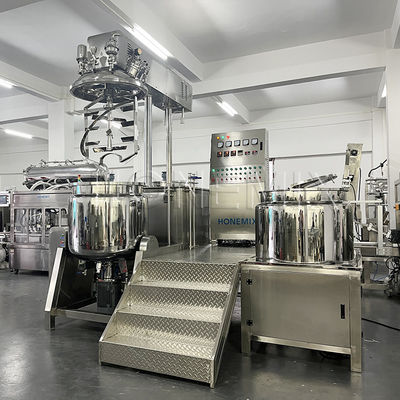 Un mélangeur de crème homogénéiseur à vide fixe, un mélangeur à double hélice hydraulique