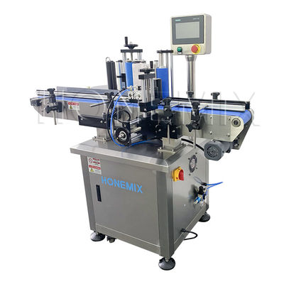 Machine d'étiquetage automatique à autocollants verticaux sur mesure pour bouteille ronde
