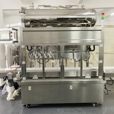 Machine de remplissage de crème à quatre têtes à traçage de servo-piston