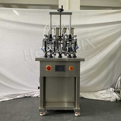 Machine de fabrication de parfums semi-automatique à quatre têtes machine de remplissage sous vide