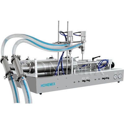 Cosmétiques deux têtes machine de remplissage à piston machine de remplissage horizontal CE