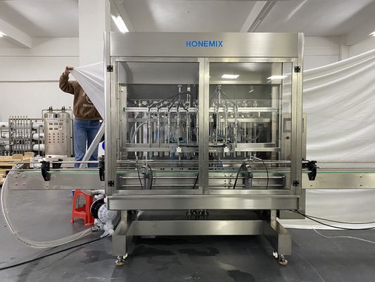 Machine de remplissage de la crème dix buses de remplissage de la ligne d'étiquetage du capuchon